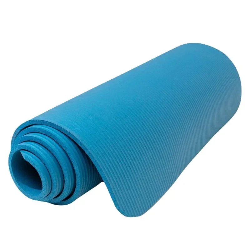 Large 200cm Custom Logo Print Soft Foam NBR PU Leather Natural Rubber Matt Yoga Mat with Carrying Strap